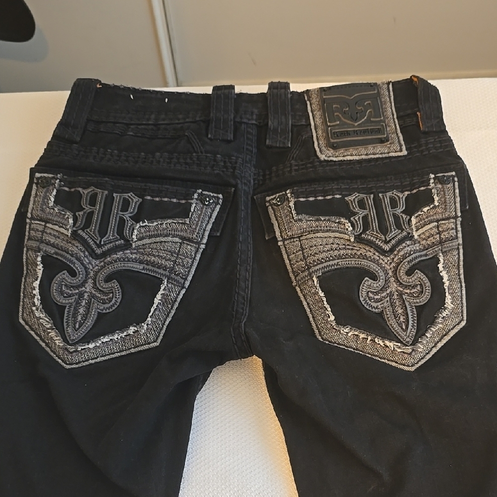 Rock Revival Black Jeans for Men